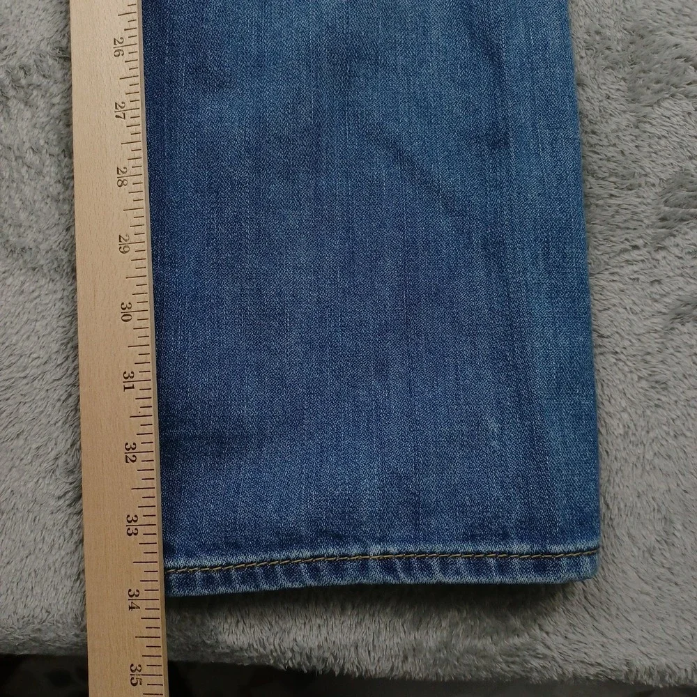 True Religion Jeans Mens 33 Blue Denim Skinny Old Multi Wheat Preppy